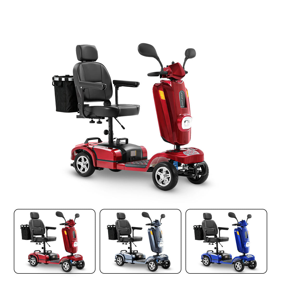 ECOMOBI MS02 Plus Heavy-Duty Mobility Scooter for Seniors – 20/30-Mile Range | 450 lbs Capacity