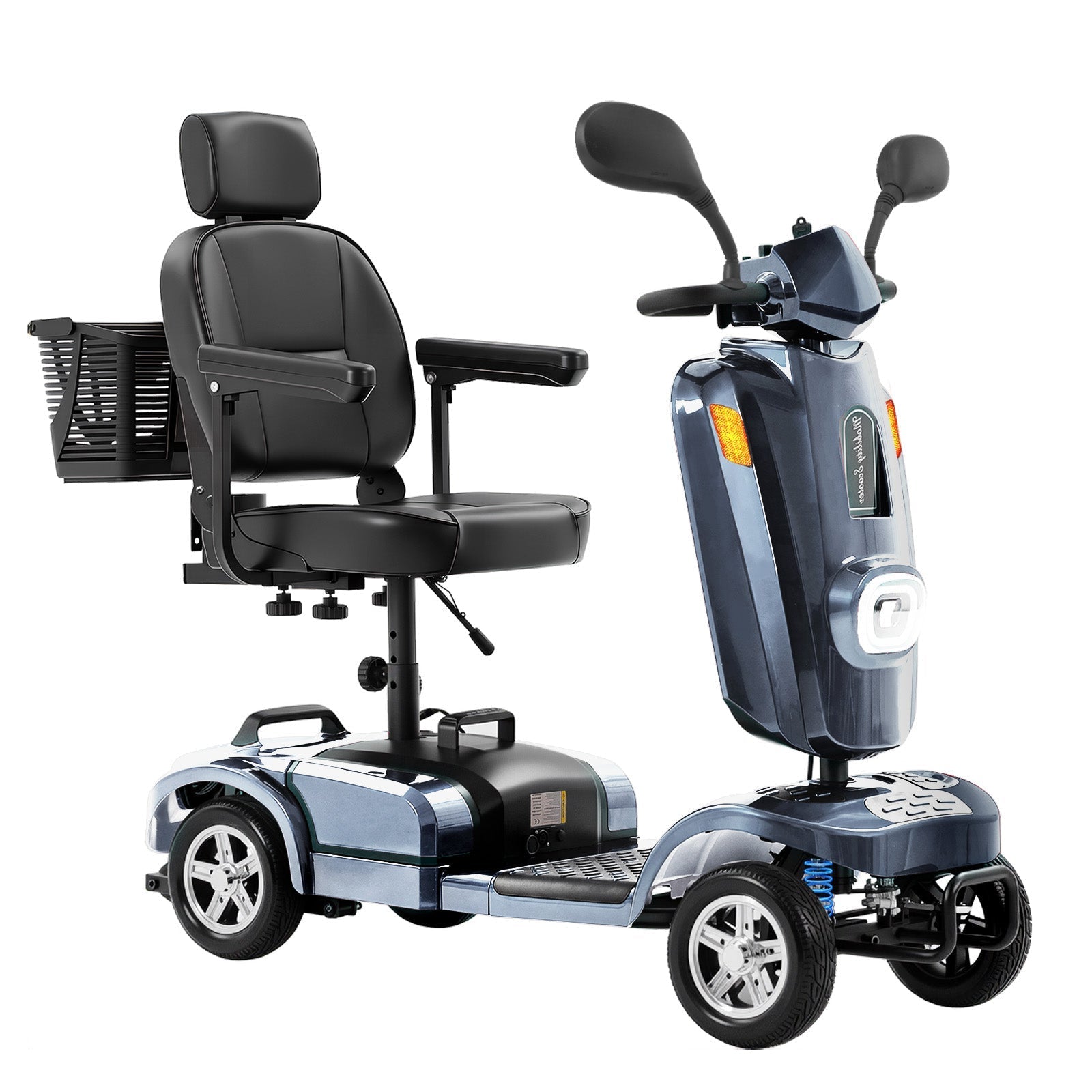 ECOMOBI MS02 Plus Heavy-Duty Mobility Scooter for Seniors – 20/30-Mile Range | 450 lbs Capacity