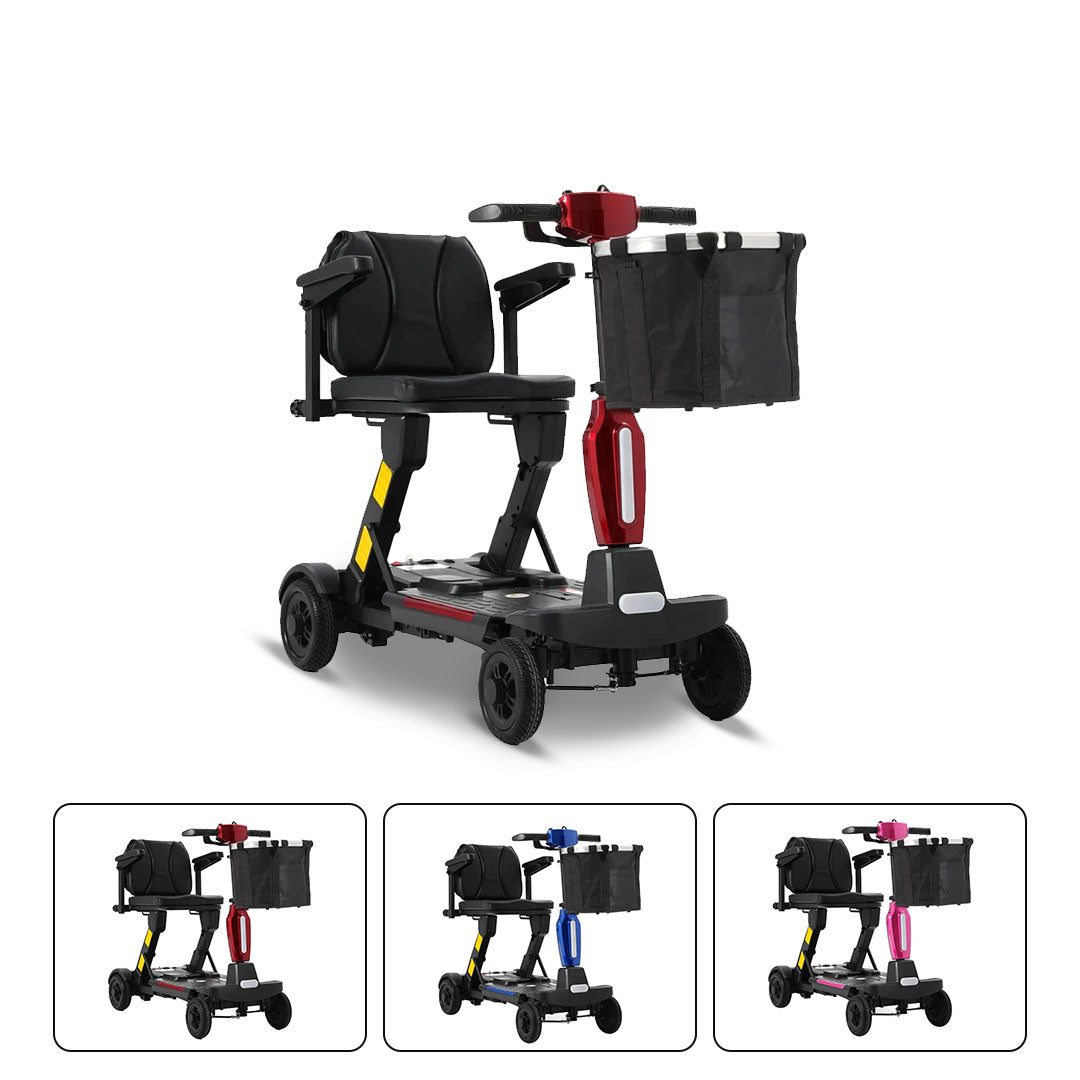 ECOMOBI MS02-F Foldable Mobility Scooter for Seniors – 15-Mile Range | 330 lbs Capacity | Airline Approved